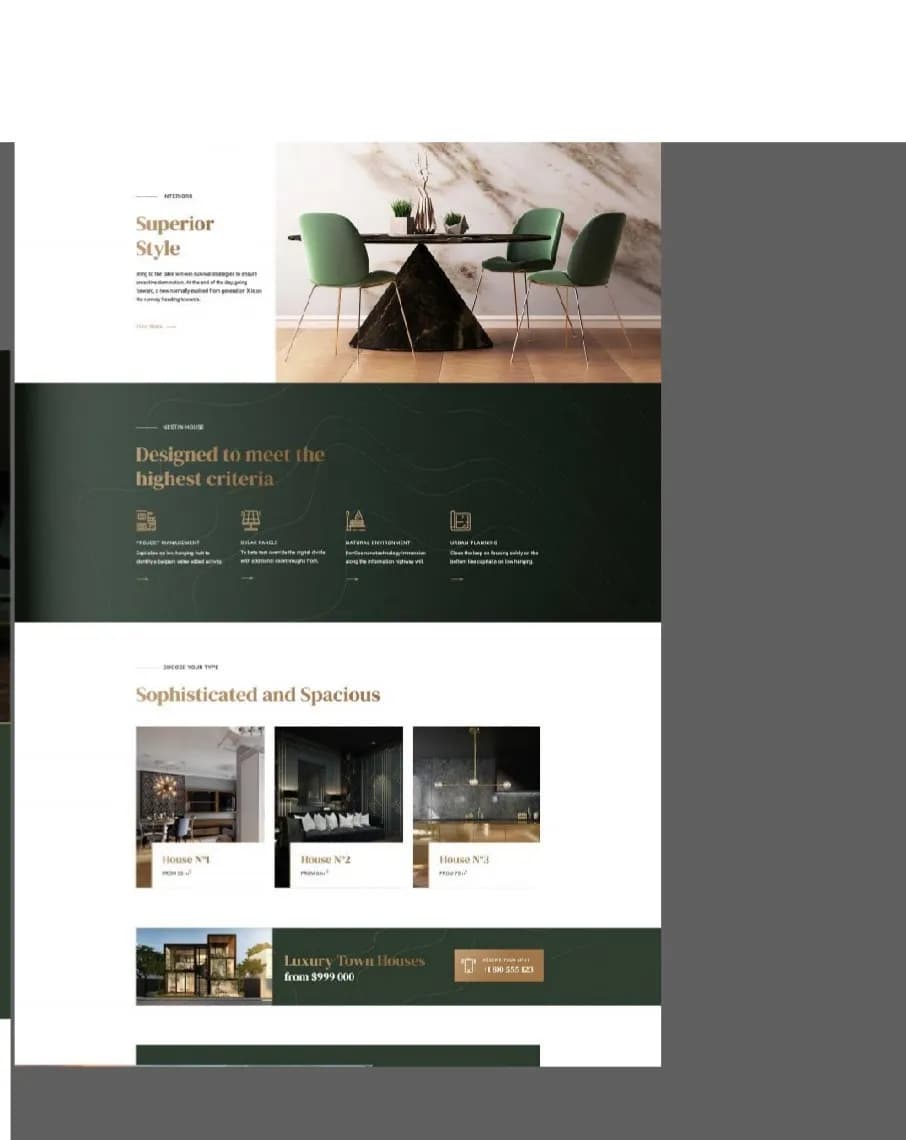 Giao diện website HAVA Hotel tông xanh rêu